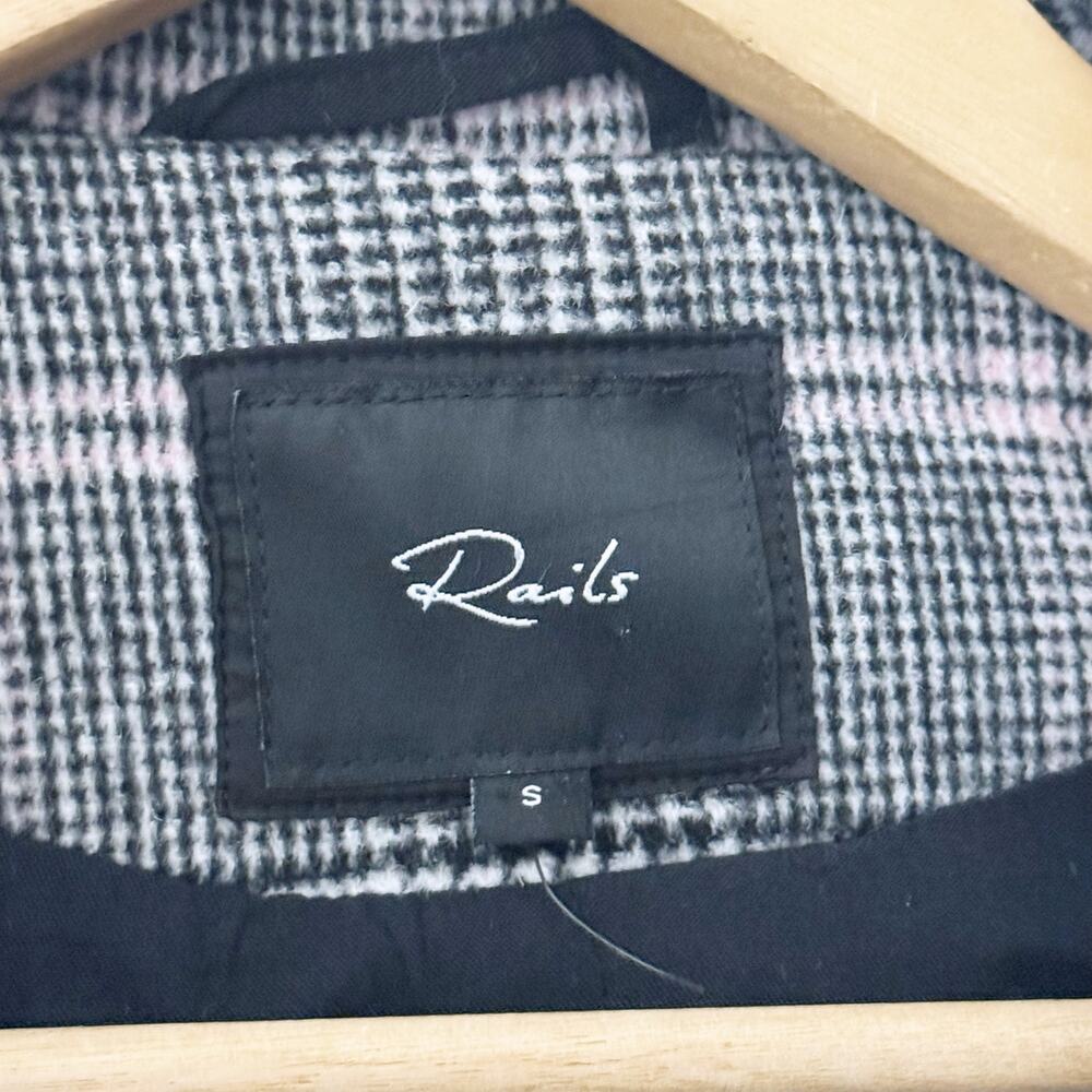 Rails Anders Coat in Charcoal Pink Plaid (Size Sm… - image 6